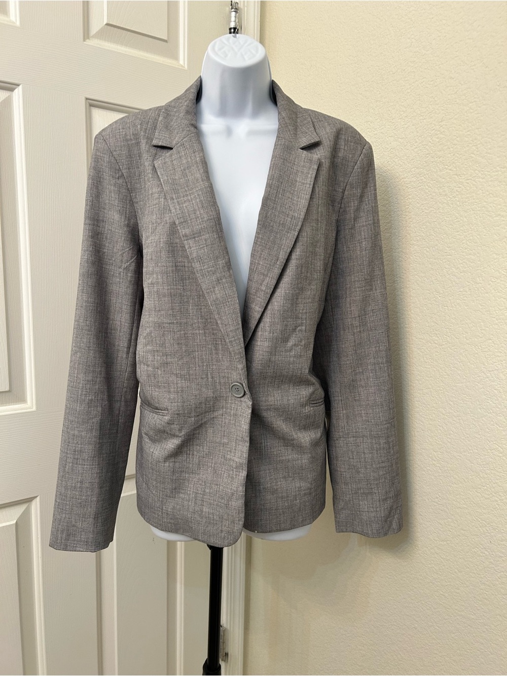 Nine West Gray Single-Button Women's Blazer